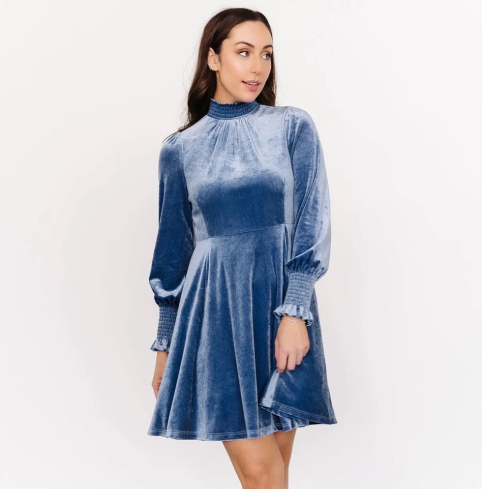 Baltic Born- Blue Velvet Dress Size XL